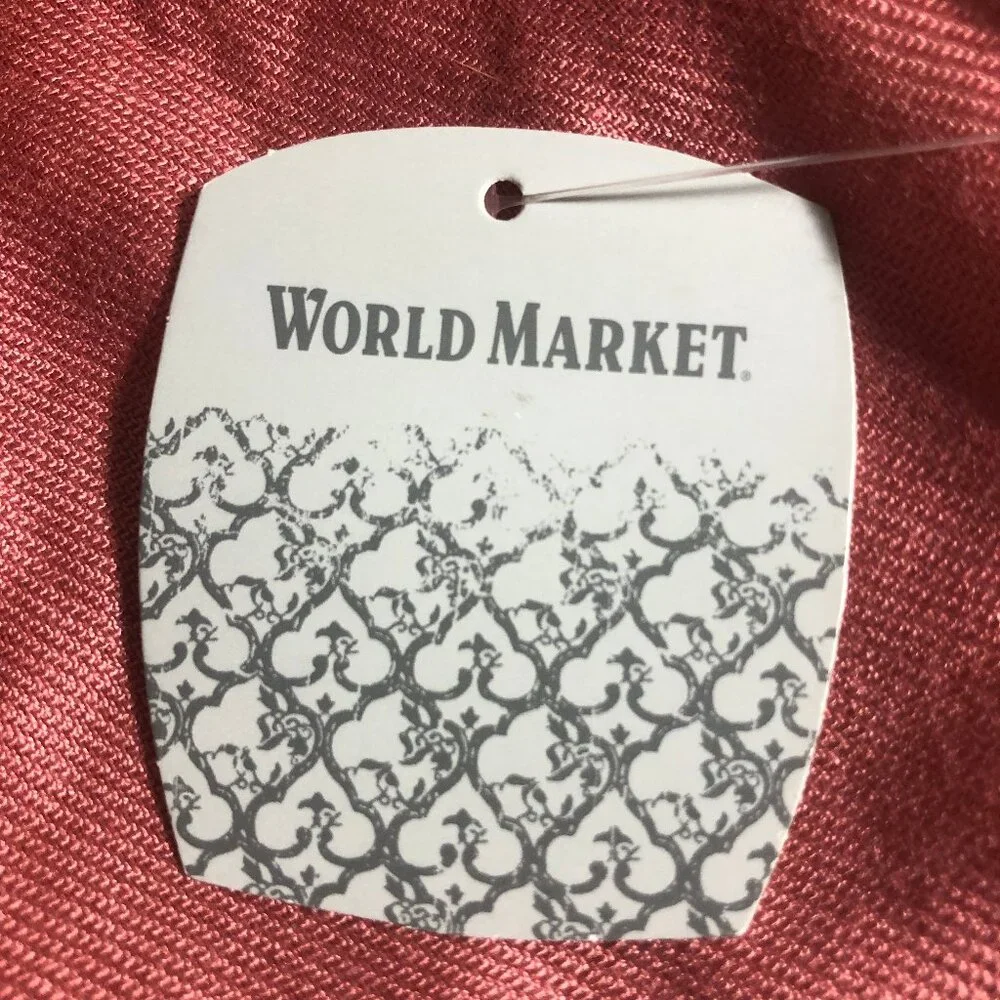 🌿 World Market Terracotta Scarf • Handcrafted Indian Artistry • Boho Chic Wrap